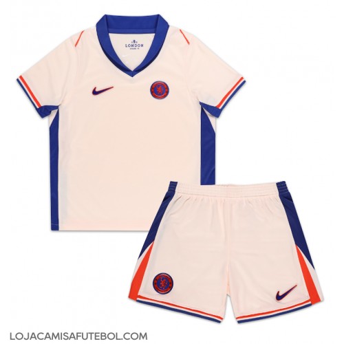 Camisa de Futebol Chelsea Equipamento Secundário Infantil 2024-25 Manga Curta (+ Calças curtas)